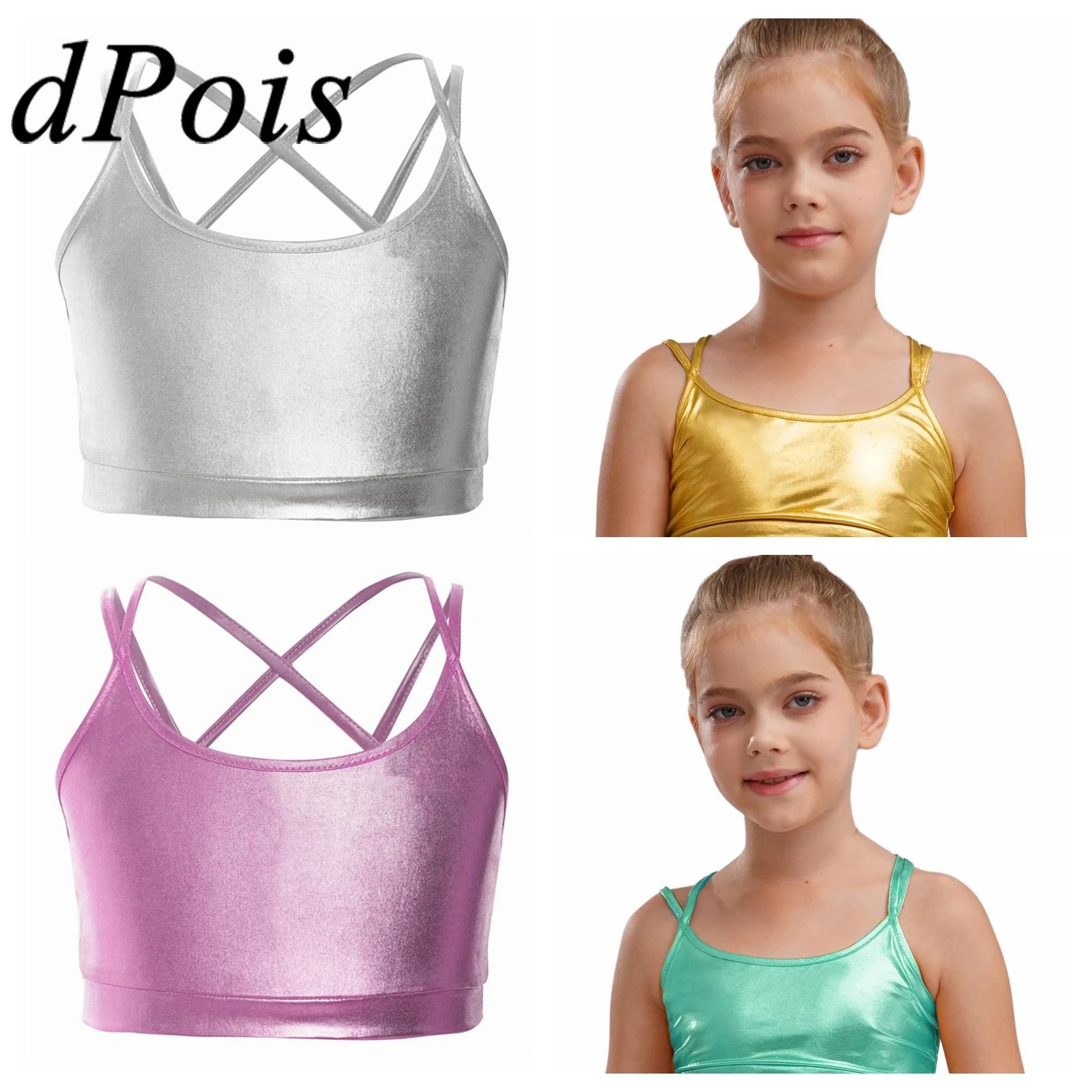 Lace Trim Cami - Top per bambini per ragazze Shiny