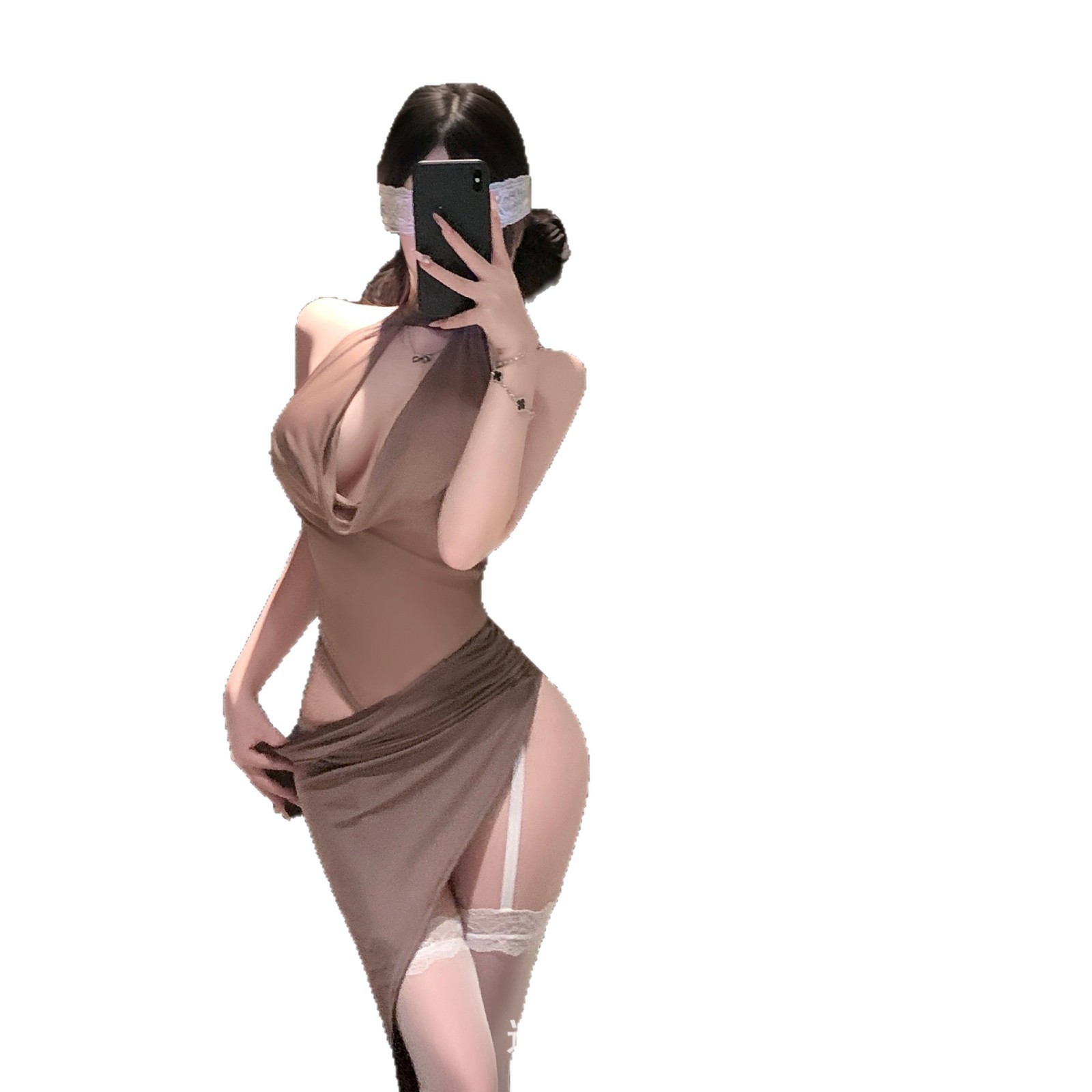 Lace Trim Cami - Costume da Segretaria Sexy per Donne,